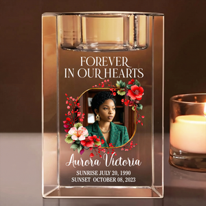 When You Miss Me Have No Fear Blessing - Personalized Crystal Candle Holder