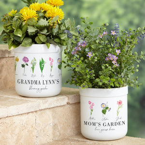 Nana's Garden Love Grows Here - Personalized Plant Pot - Gift For Grandma