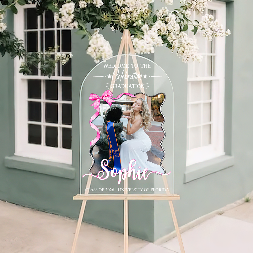Wildflower Bow 2026 - Personalized Acrylic Welcome Sign