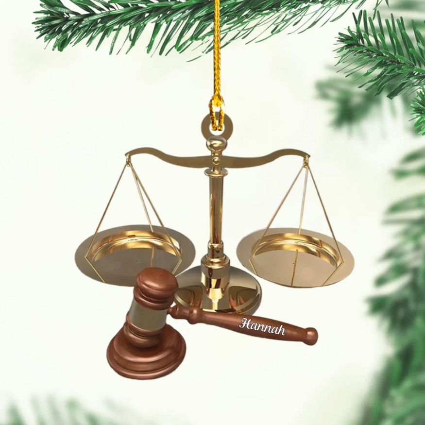 Custom Lawyer Christmas Ornament, Judge Ornament, Lawyer Ornament Gift, Law Student Ornament, Law Grad Ornament, Attorney Ornament Gift