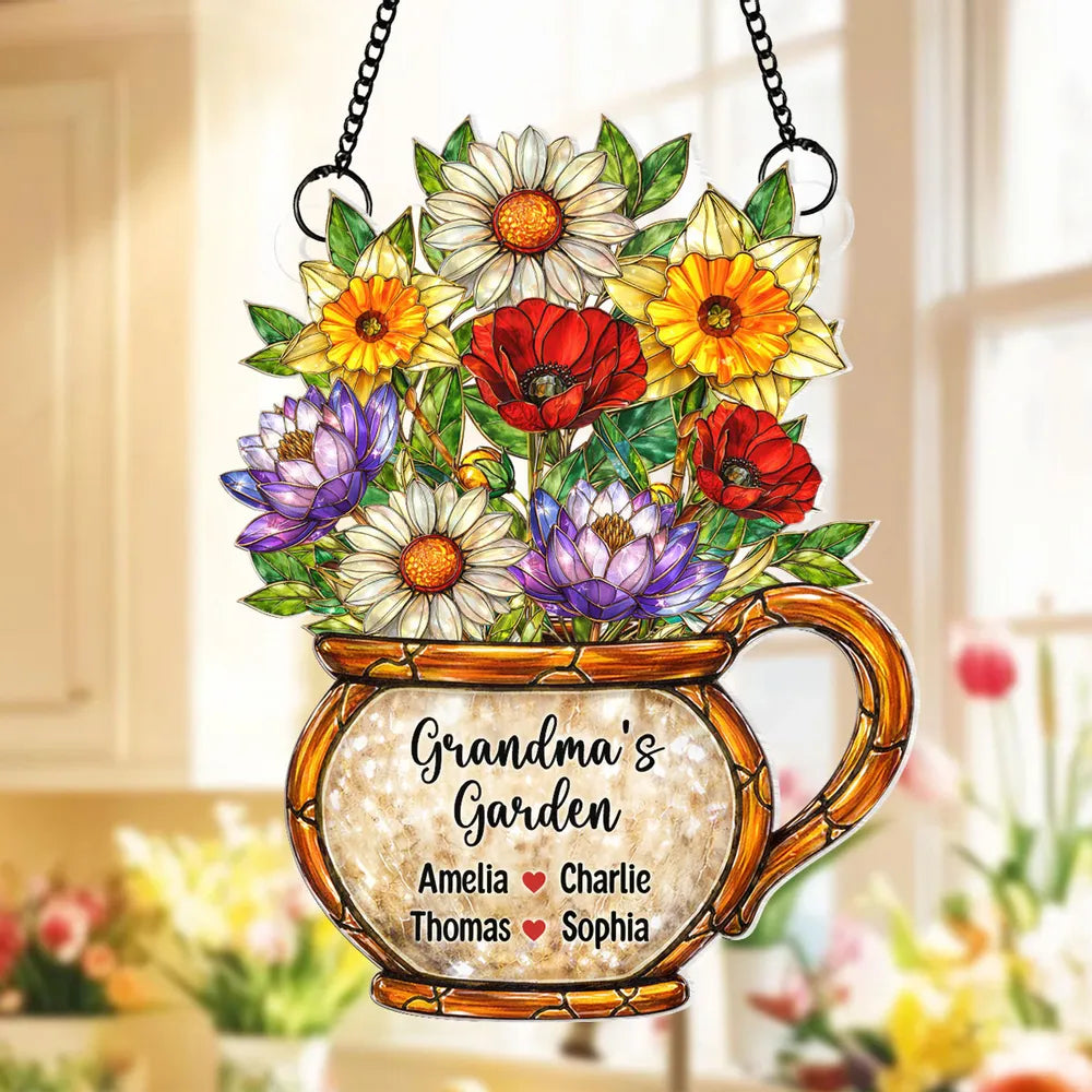 Grandma's Garden Birth Flowers - Personalized Suncatcher