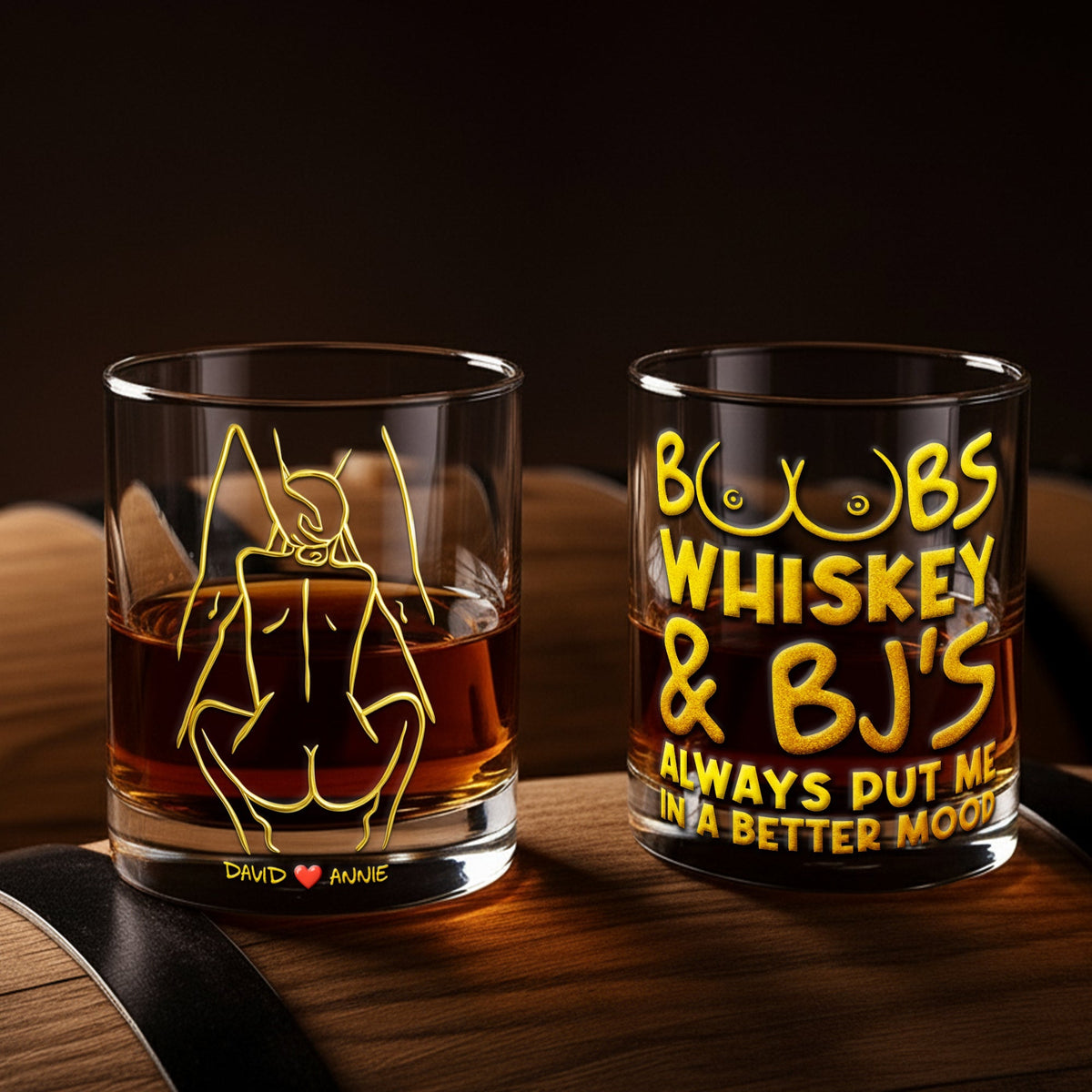 Couple's Best Mood Round Glass - Personalized Gifts For Couples Valentine's Gift Gift For Husband Gift For Boy Friend