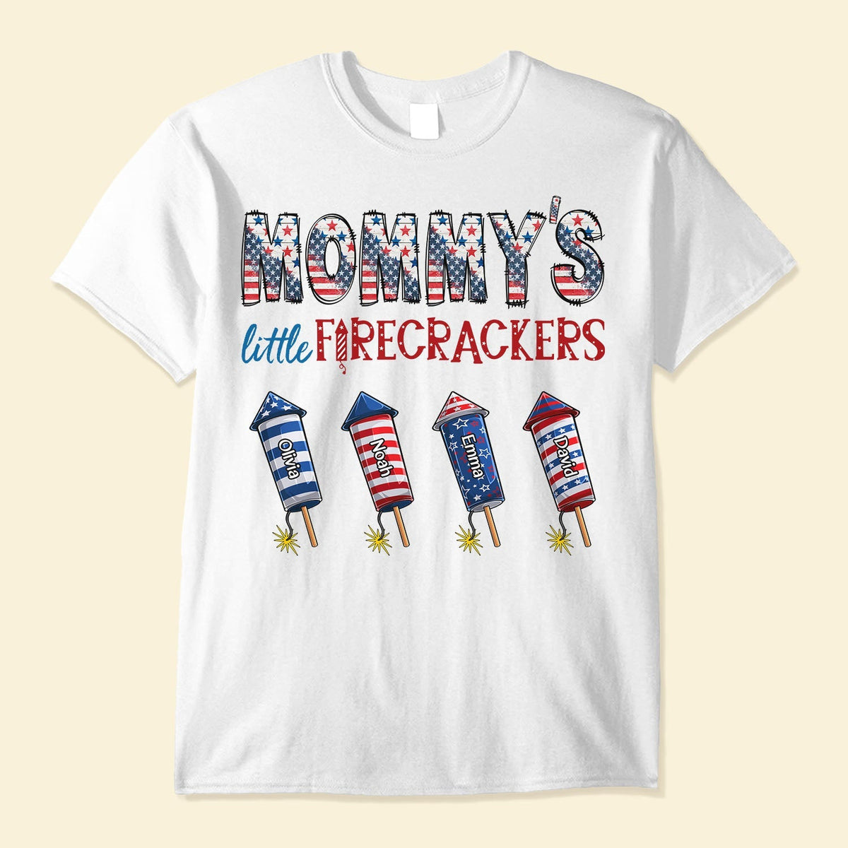 Mommy's Little Firecrackers - Personalized Apparel - 4th of July Gift For Mother