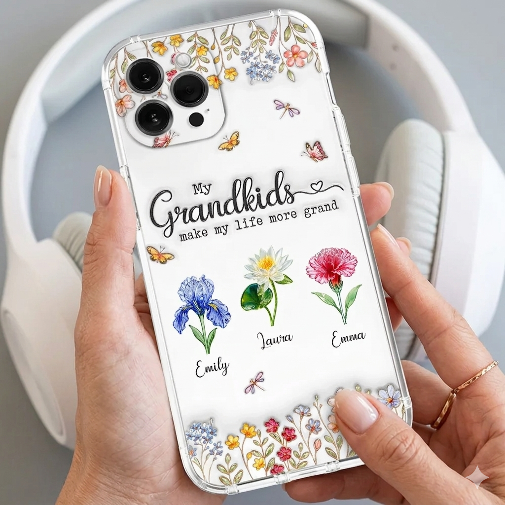 Make Life More Grand With Lovely Kids - Personalized Custom 3D Inflated Effect Phone Case