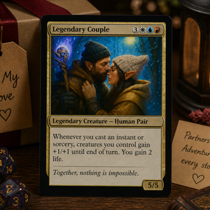 MTG Card, Custom MTG Style Card, Personalised Couple MTG Card, MTG gift, Fantasy Custom Card, Gift For Couple, Anniversary Gift