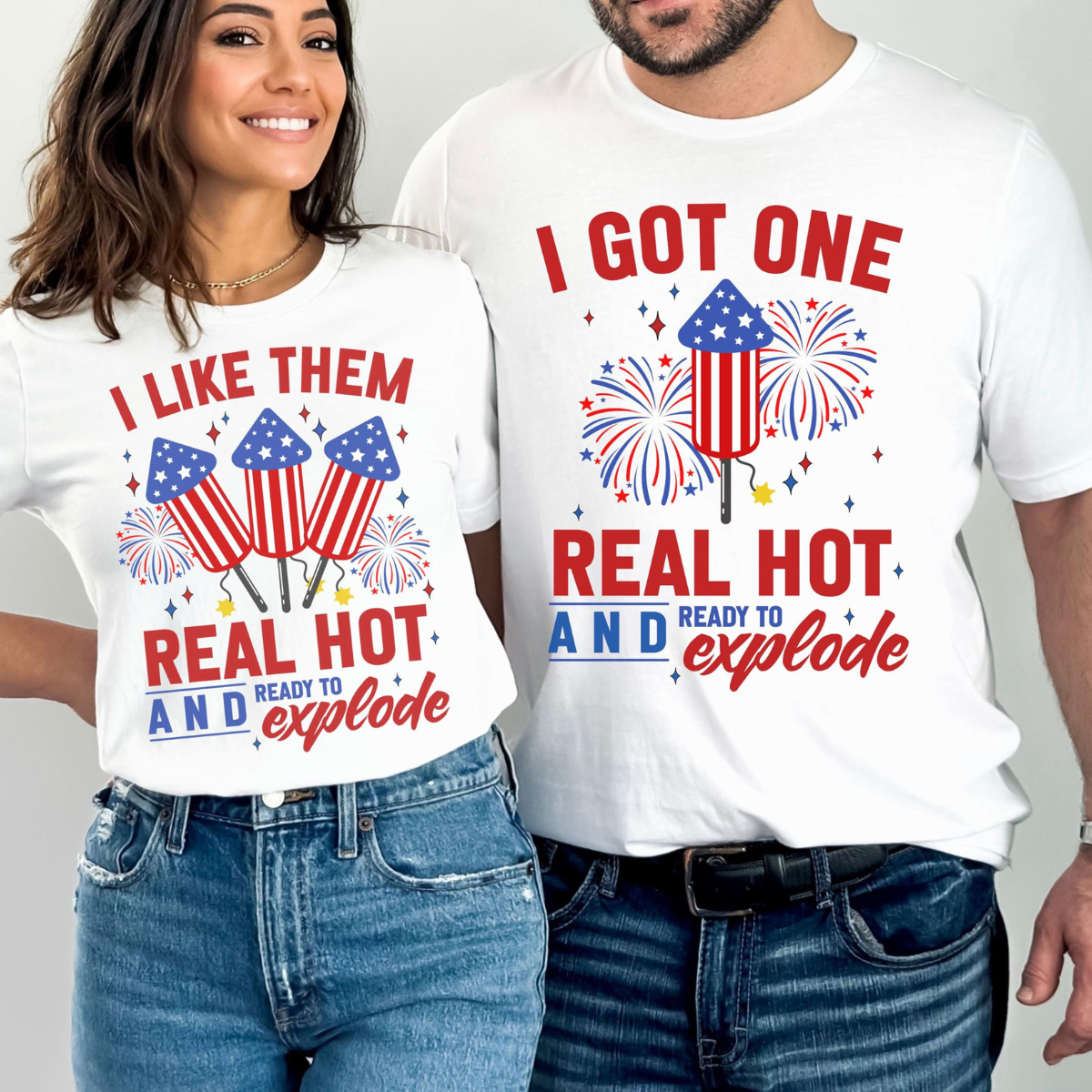 Funny Couples Matching Fourth of July Shirts, Adult Humor 4th of July Shirts for Couples, Independence Day Couple Tees, Memorial Day Shirts