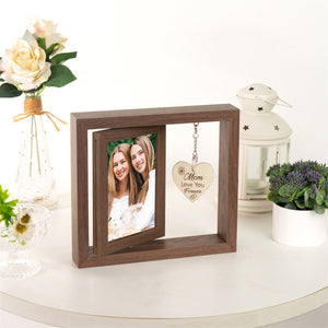 Mother & Daughter Photo, Double Sided Rotating Photo Frame, Mother's Day Birthday Gift