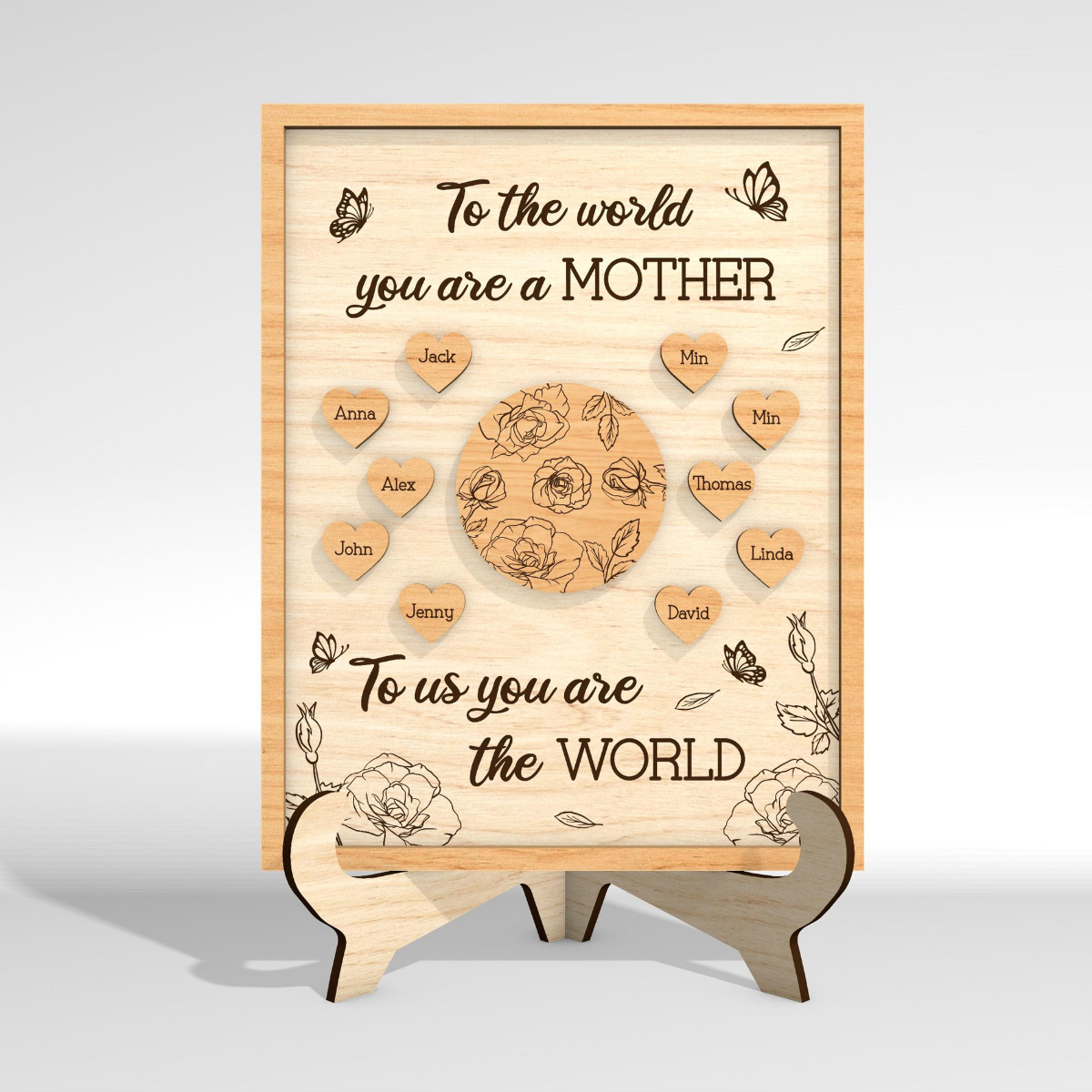 Mommy To Us You Are The World - Personalized Picture Frame - Gift For Mom, Mother's Day Gift