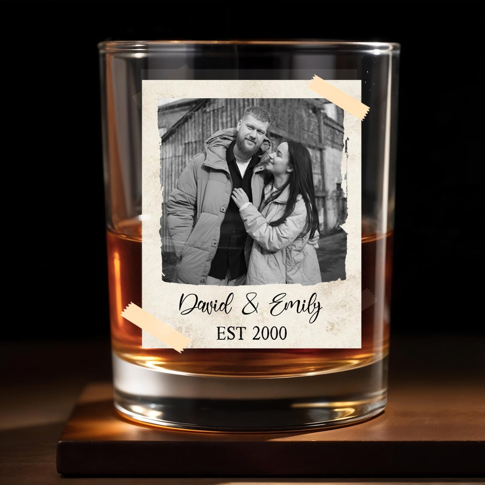 Capture Treasured Moments, Whiskey Glass, Gift for Couples
