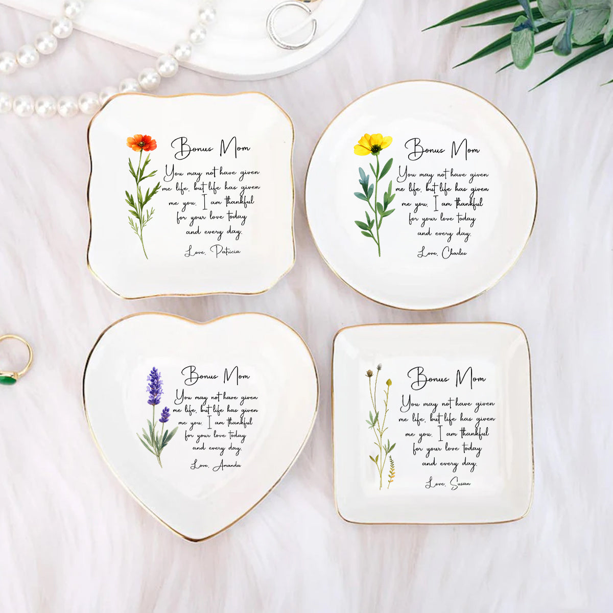 Bonus Mom You May Not Have Given Me Life - Personalized Ring Dish For Bonus Mom Gifts, Wedding Gift To Step Mom