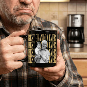 Custom Photo Black Mug - Personalized Father's Day Gifts For Dad, Grandpa - The Man, The Myth