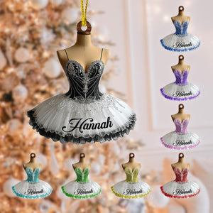 Personalized Ballerina Ballet Girl Ornament, Ballerina Christmas gift, Ballet Dancer Dress Ornament, Gifts for Ballet Girls