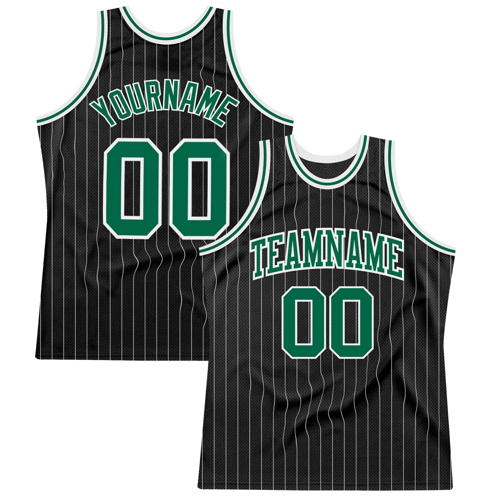 Custom Neon Green White Pinstripe Navy-White Authentic Basketball Jersey in  2023