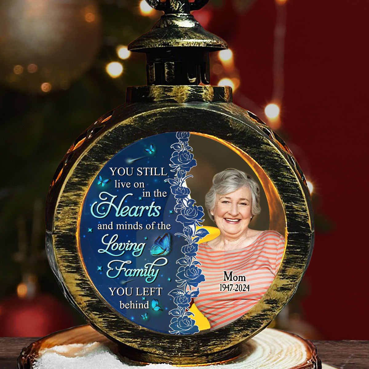 You Still Live On In The Hearts - Personalized Christmas Lantern LED Flameless Candle - Memorial Christmas Gift For Family