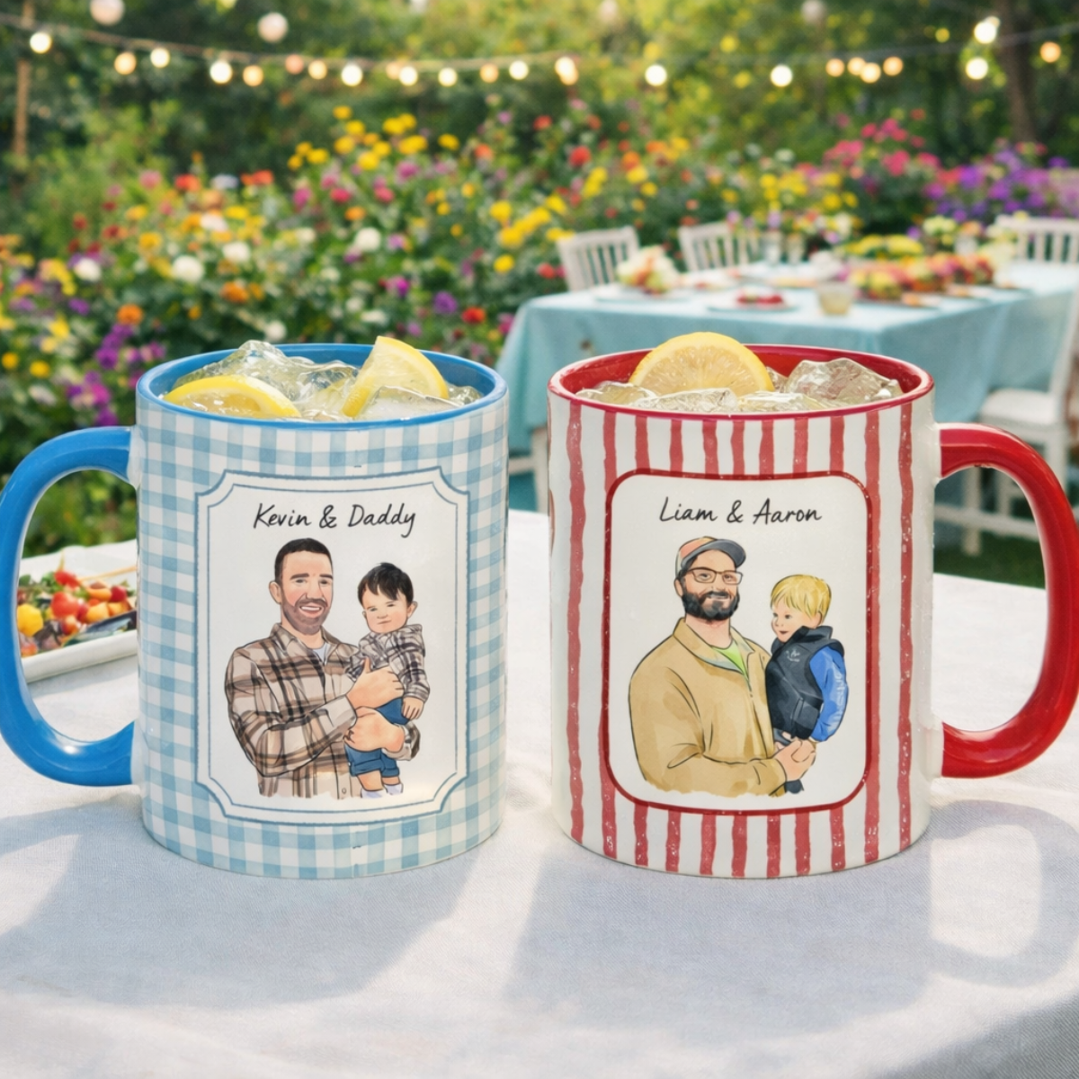 Custom Mug from Photo, Dad Portrait Mug, Anniversary Mug Gift for Him, Personalized Picture Coffee Mug
