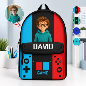 Gaming Kids Boys Girls - Personalized Canvas Backpack