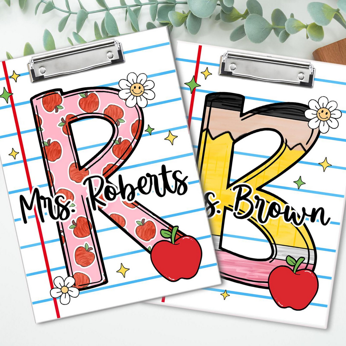Personalized Teacher Clipboard, Custom Teacher Clipboard, Teacher Appreciation Gifts, Kindergarten Teacher Gift, Teacher Initial Name Gift