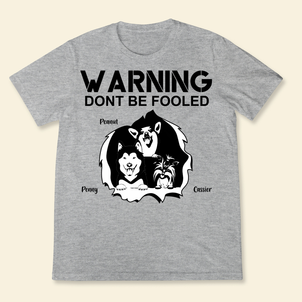 Warning Don't Be Fooler Personalized T Shirt Pet Lovers Tee Dog Lover Tee Cat Lovers Tee Cool Gift For Pet Mom Pet Dad