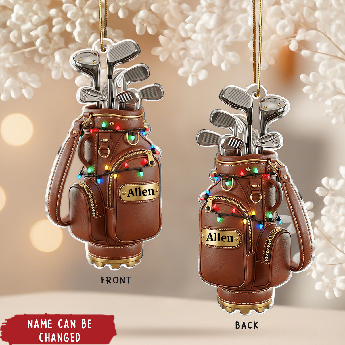 Merry Christmas - Personalized Golf Ornament Christmas Ornament Christmas Tree Decor Christmas Gift For Golf Lovers