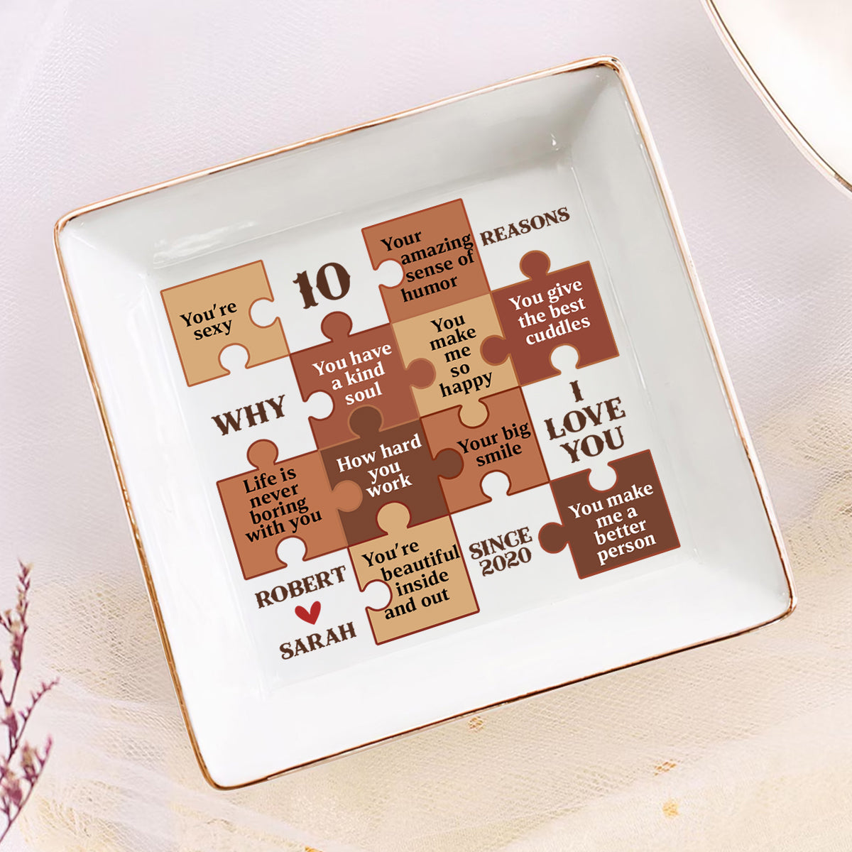 10 Reasons Why I Love You - Personalized Jewelry Dish