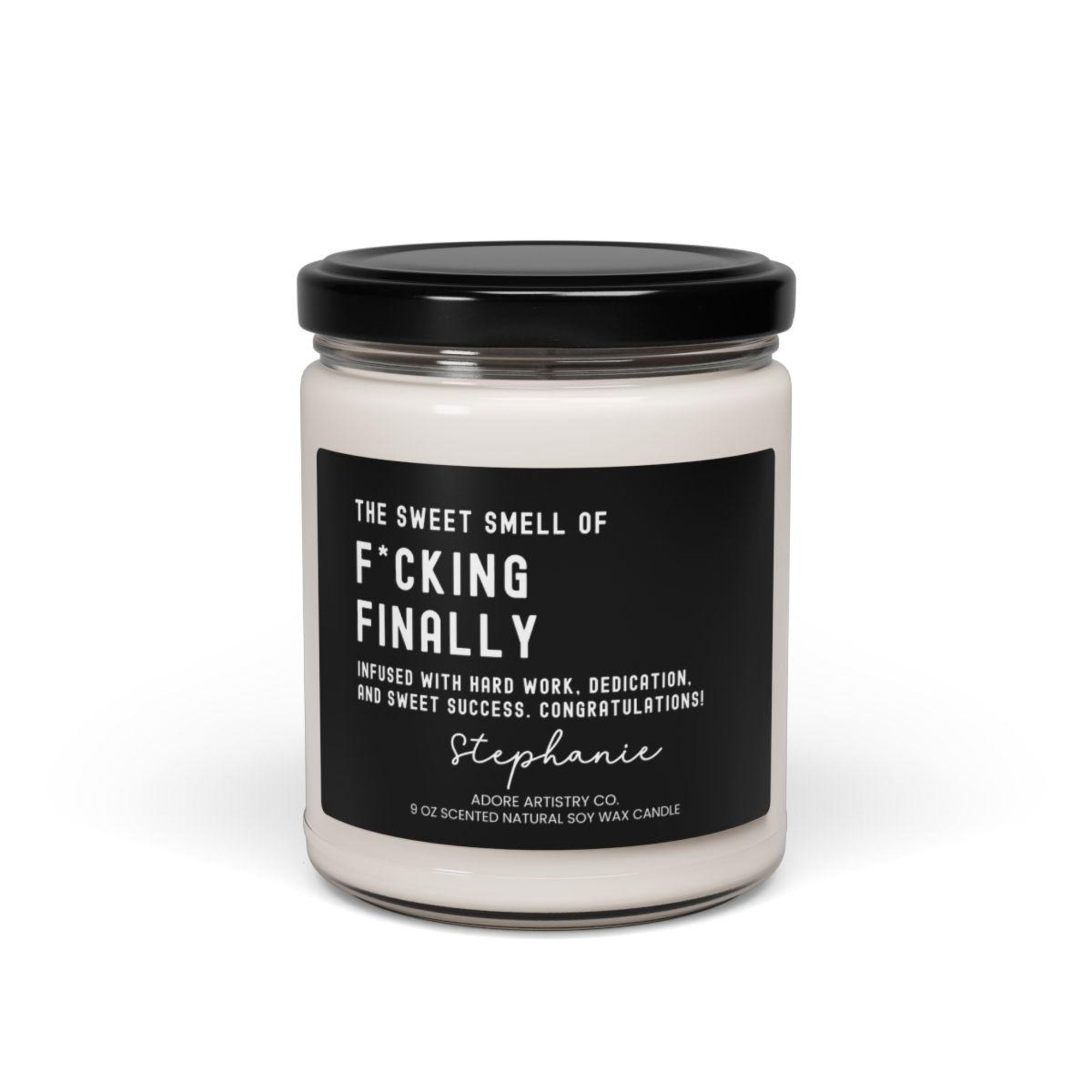 Funny Graduation Candle College Graduate Gift Nursing PhD Master's Doctorate Med Law Congratulations Gift for Friend Him Her Finally Candle