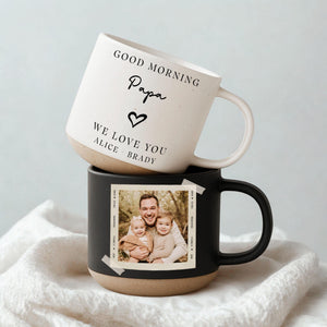 Personalized Coffee Mug With Picture, Good Morning Dad Coffee Mug, Father's Day Gift for Dad, Grandpa Gift, Dad Birthday Gift, New Dad Gift