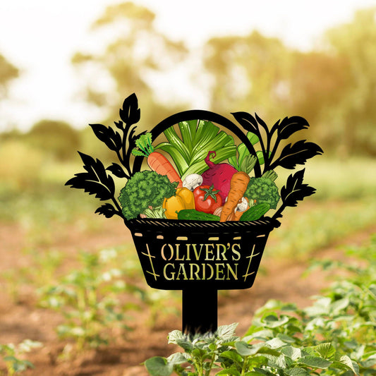 Custom Vegetables Garden Sign, Vegetables Garden Stake, Metal Yard Art, Vegetable Plot Markers, Gardener Gift, Garden Decor, Mother's Day