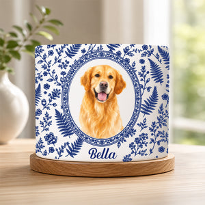Custom Photo Single-Color Watercolor Dog Cat Pet Pet Portrait - Personalized Plant Pot