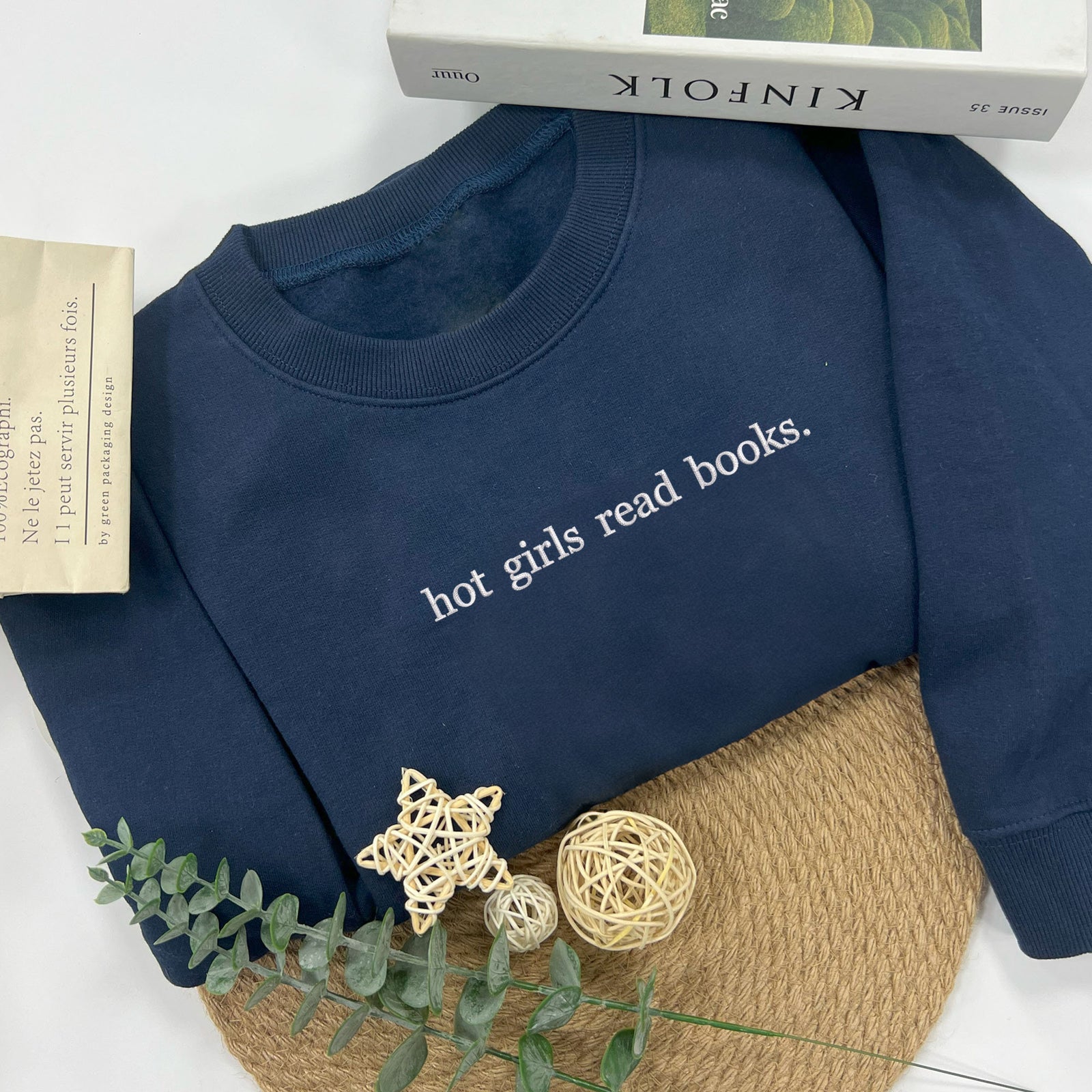 Embroidered Hot Girls Read Books Sweatshirt, Reading Lover Crewneck, Bookish Shirt, Book Lover Gift, Gift for Her, Personalized Gift