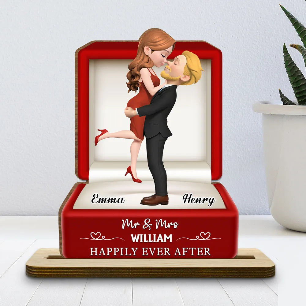 The Year We Married - Personalized Wooden Plaque - Engaged Gift For Couple