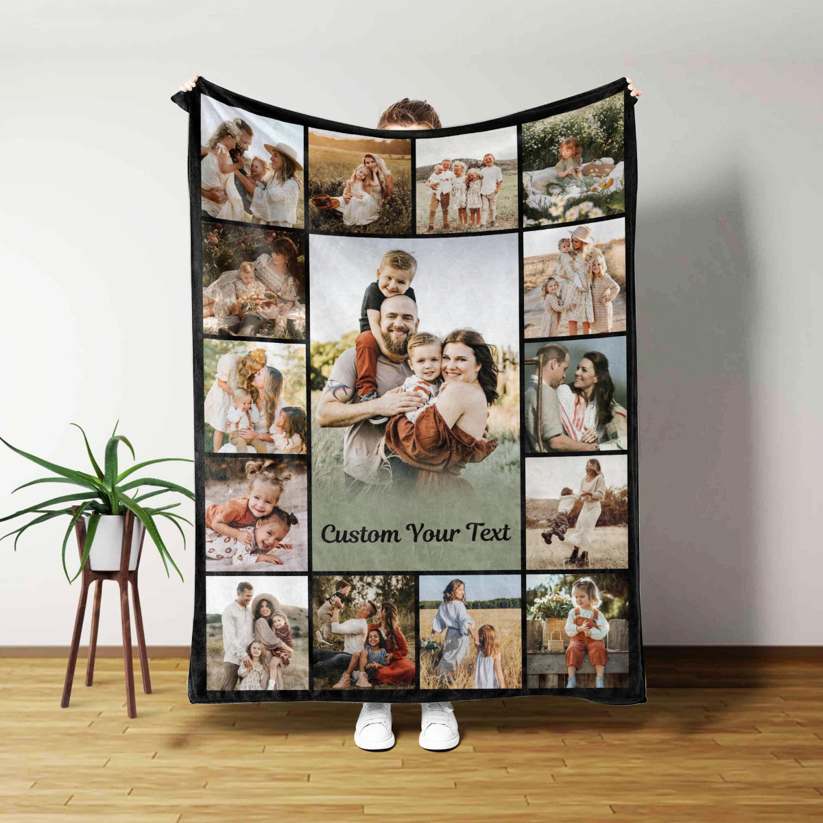 Personalized Photo Blanket, Photo Blanket with Text, Memorial Blanket, Friend Birthday Wedding Anniversary Couple Gift, Gift for Her Pet Blanket