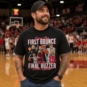 Basketball Senior Custom Photo Collage Shirt, Personalized Name & Number, Dad Game Day Tee
