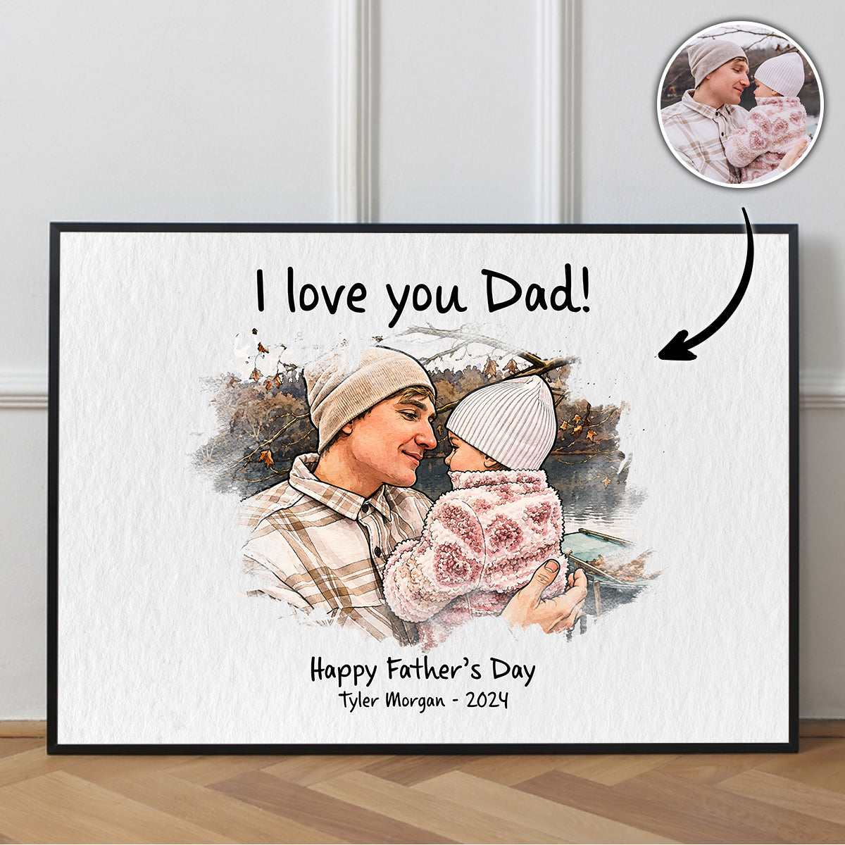 Dad My First Love My Forever Hero - Personalized Poster