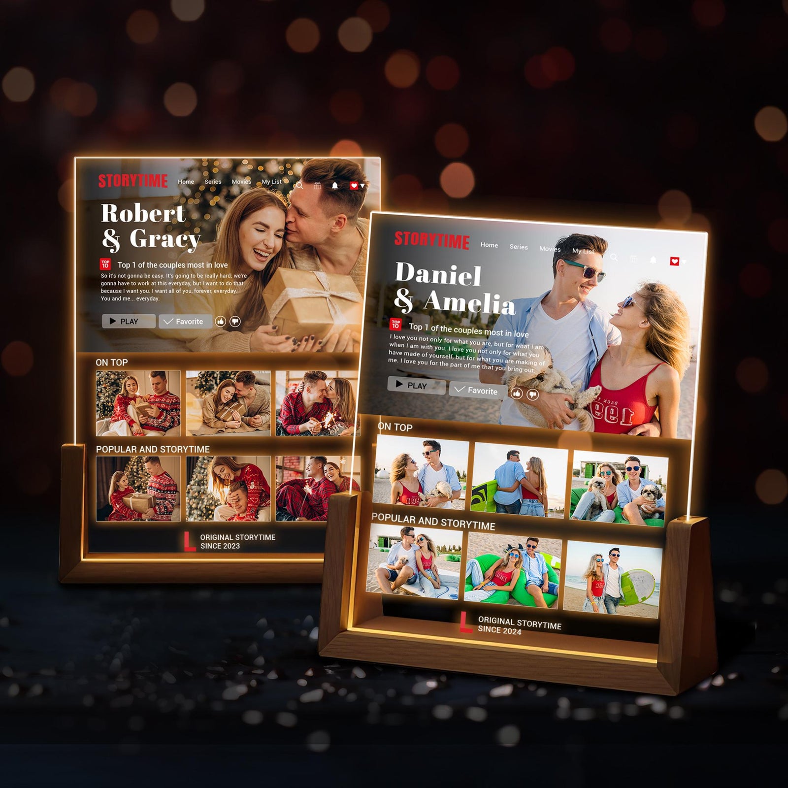 Custom Name Night Light as Valentines Day Gift, Anniversary Gifts, Engagement Gifts, Romantic Gift for Couple, Names and Date Night Lamp Gifts