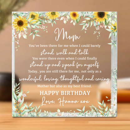 Mom Also As My Best Friend - Personalized Acrylic Plaque - Gift For Mom, Mother's Day, Birthday Gift