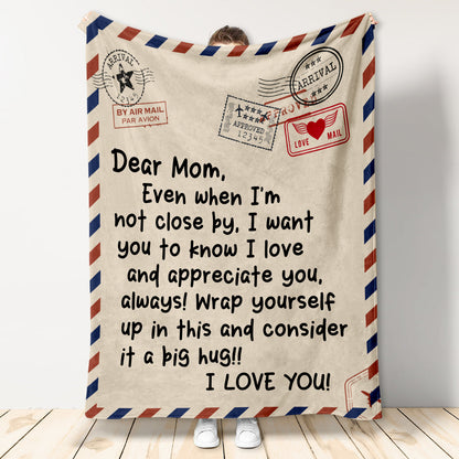 Throw Blankets Anniversary Birthday Gift for Mom from Daughter Son, Dear Mom Blanket for Mother's Day, Super Soft Flannel Throw Blankets for Christmas Mother's Day for Bed Couch