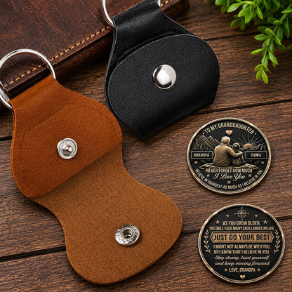 Just Do Your Best Pocket Hug - Personalized Gifts for Grandson/Granddaughter