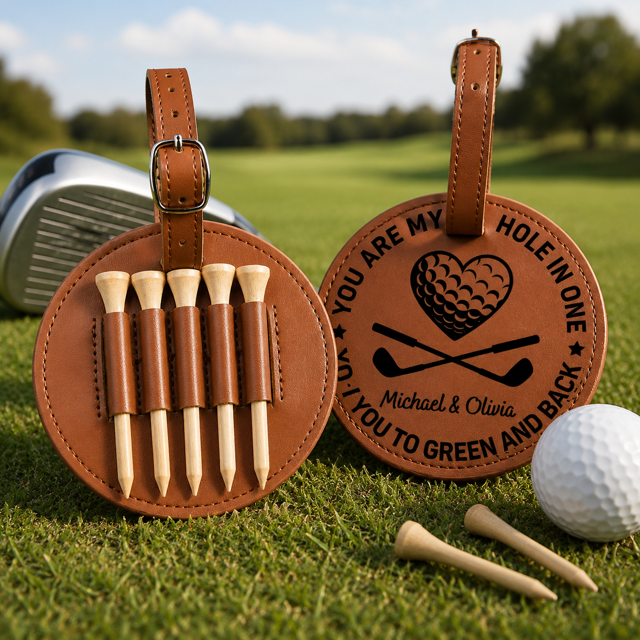 You Are My Hole In One - Personalized Golf Tee Bag - Gift For Husband, Gift For Boyfriend, Father's Day Gift