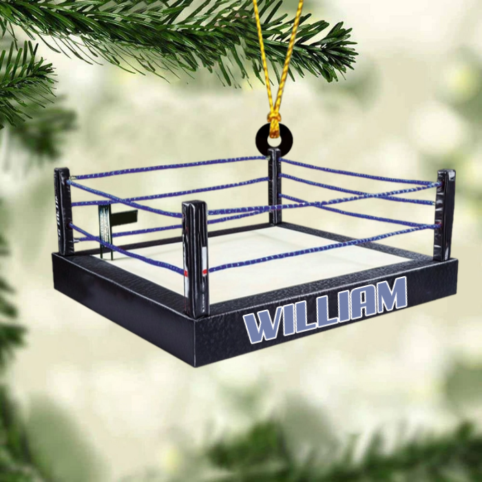 Christmas Wrestling Arena - Personalized Acrylic Ornament - Christmas Gift For Wrestle Lover