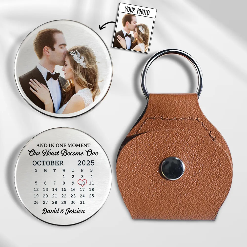 When Our Hearts Became One - Personalized Pocket Hug - Anniversary Gift, Wedding Gift For Couple