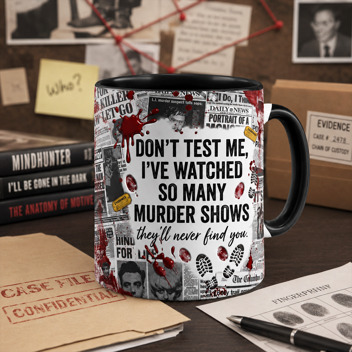 Sip Coffee, Solve Murders Coffee Accent Mug - Personalized Gifts