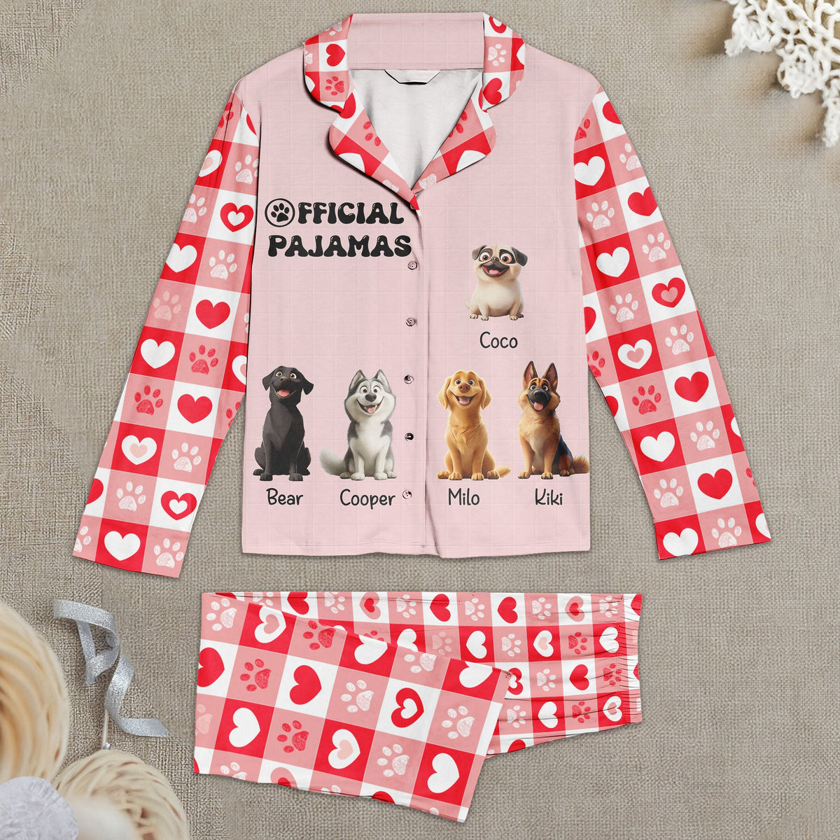 Official Pajamas Custom Pet 3D Character - Personalized Pajamas Set - Gift For Pet Lovers, Christmas Gift, Birthday Gift