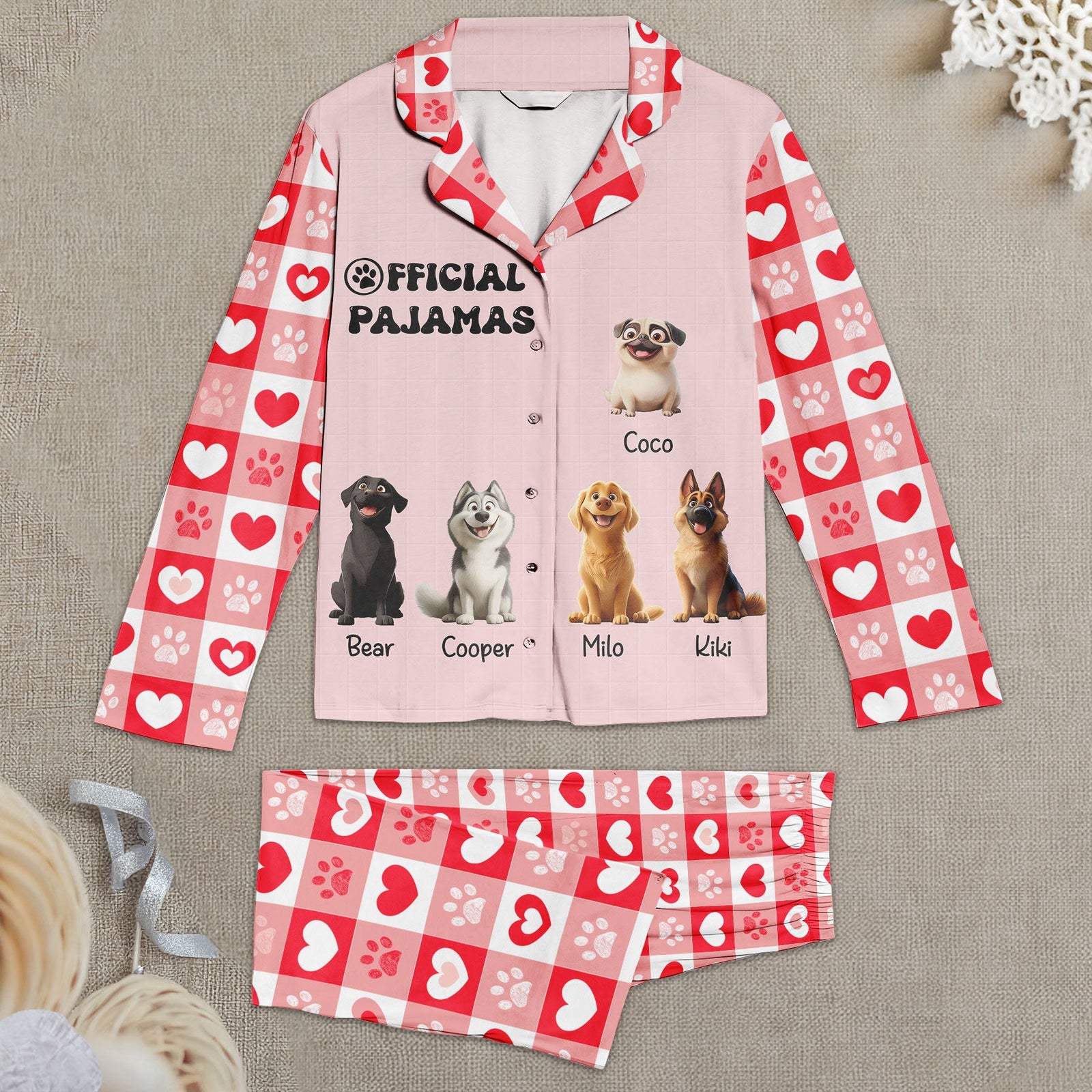 Official Pajamas Custom Pet 3D Character - Personalized Pajamas Set - Gift For Pet Lovers, Christmas Gift, Birthday Gift
