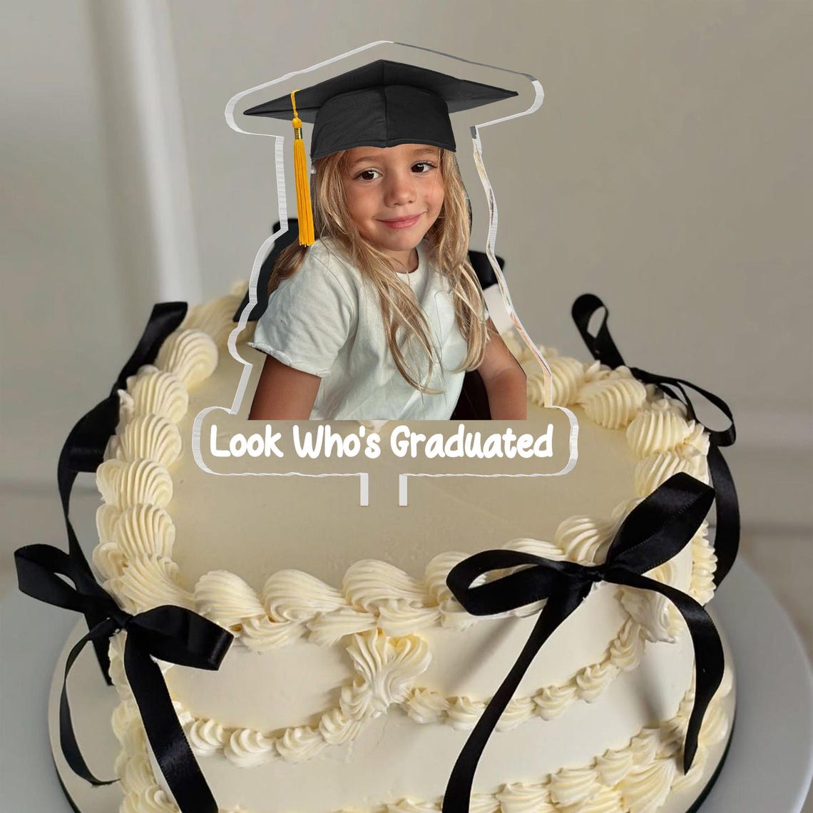 Personalized Childhood Photo Acrylic Cake Topper, Graduation Party Decoration, Custom Photo Cake Topper, Graduated 2026, Class Of 2026 Gift