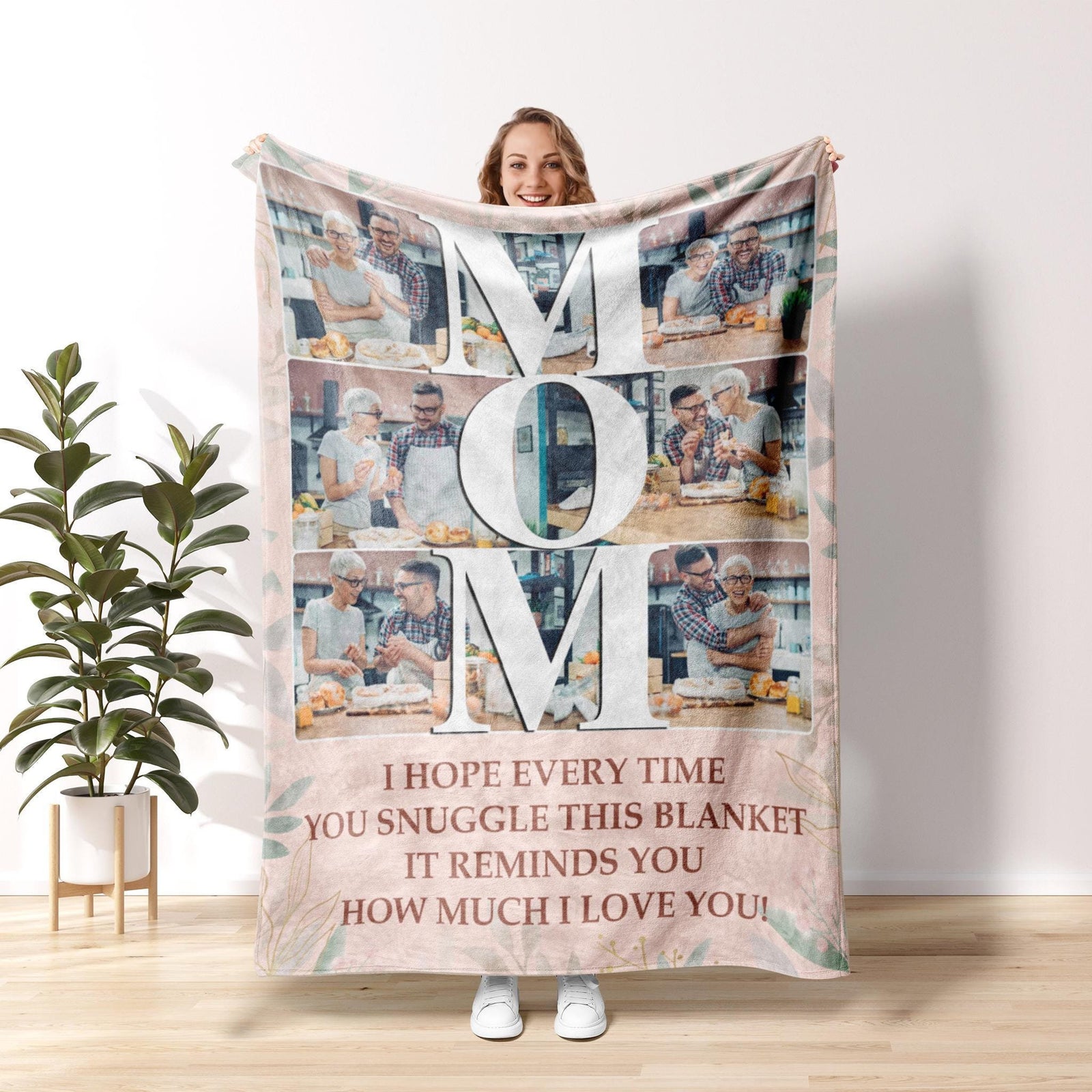 Mom This Blanket Reminds You How Much I Love You - Personalized Blanket - Gift For Mom, Mother's Day, Birthday Gift