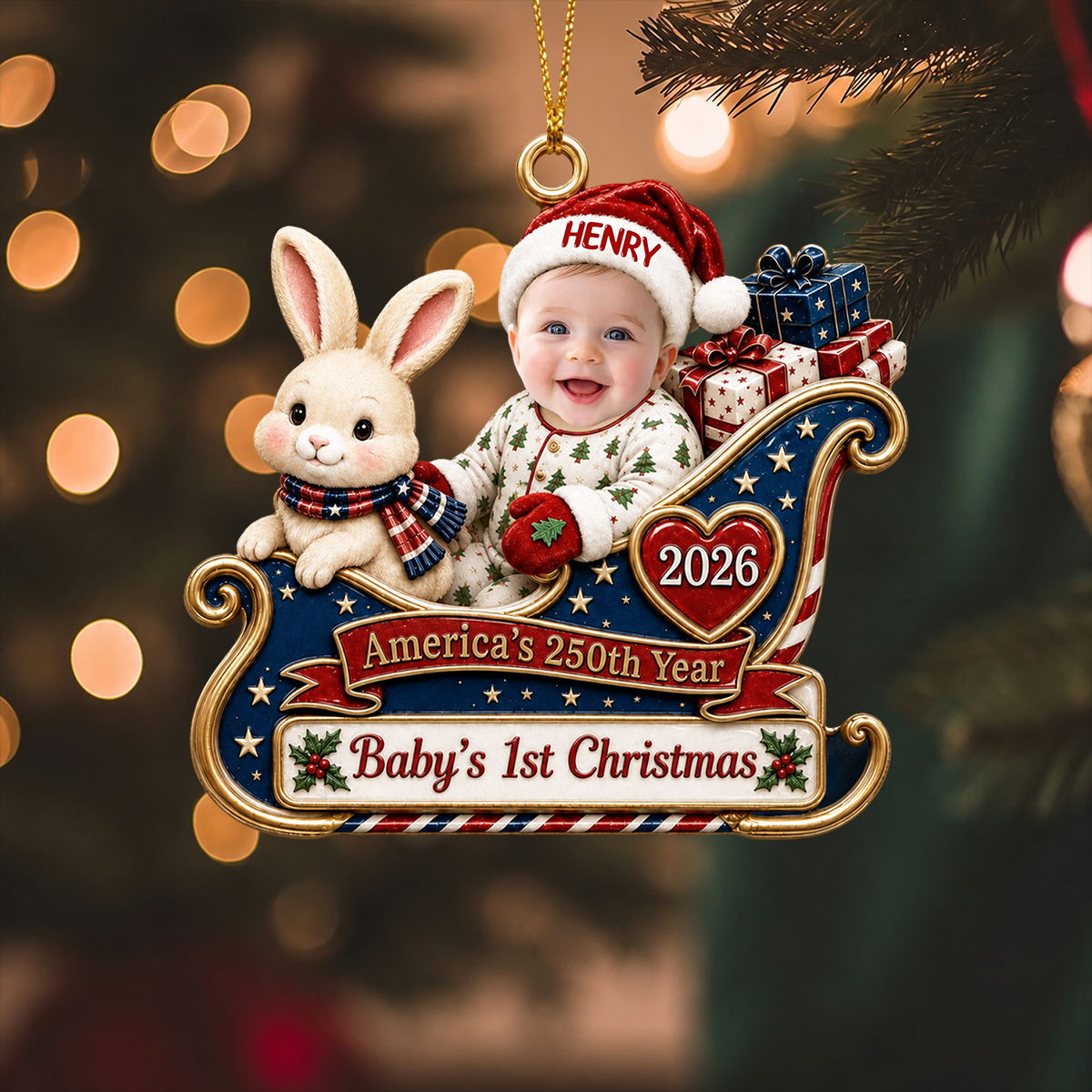 Our Little Patriot Anniversary - Real 3D Raised Ornament