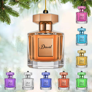 Personalized Perfume Bottle Flat 2D Ornament, Christmas Decoration, Custom Acrylic Ornament