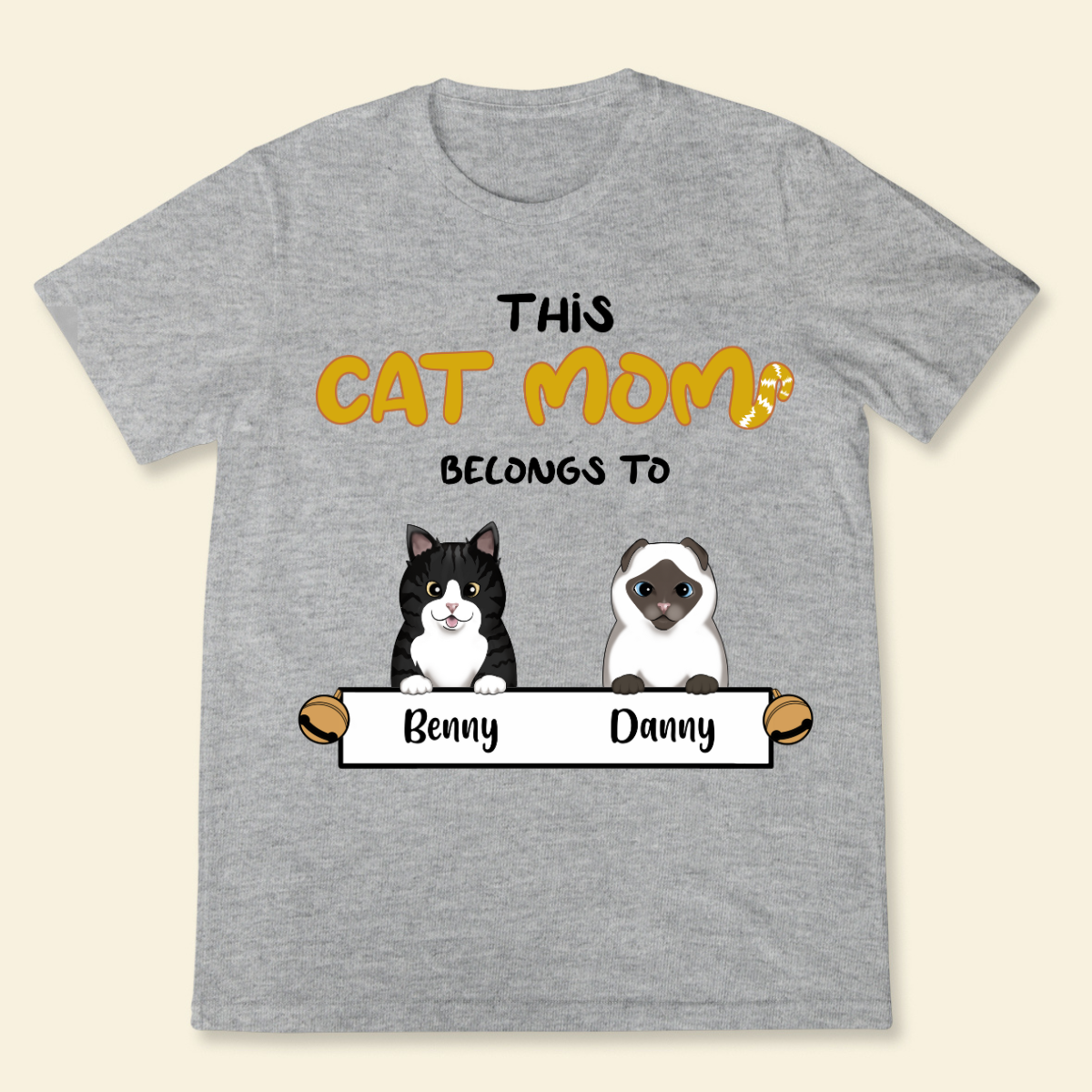 This Cat Mom Belongs To Personalized T shirt For Cat Lovers Custom Gift For Cat Mom Mother's Day Gift