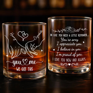 A Little Reminder For You - Personalized Whiskey Glass - Anniversary Gift, Valentine's Day Gift For Couple