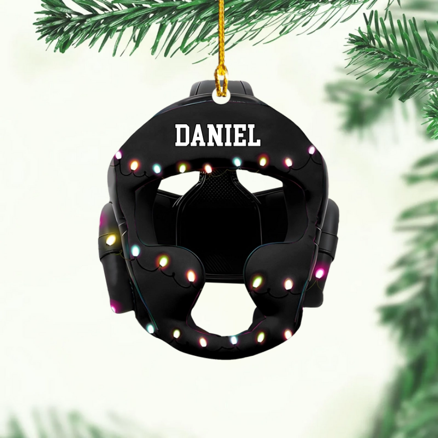 Personalized Wrestling Ornament, Wrestling Helmet Ornaments, Gift for Wrestling Player